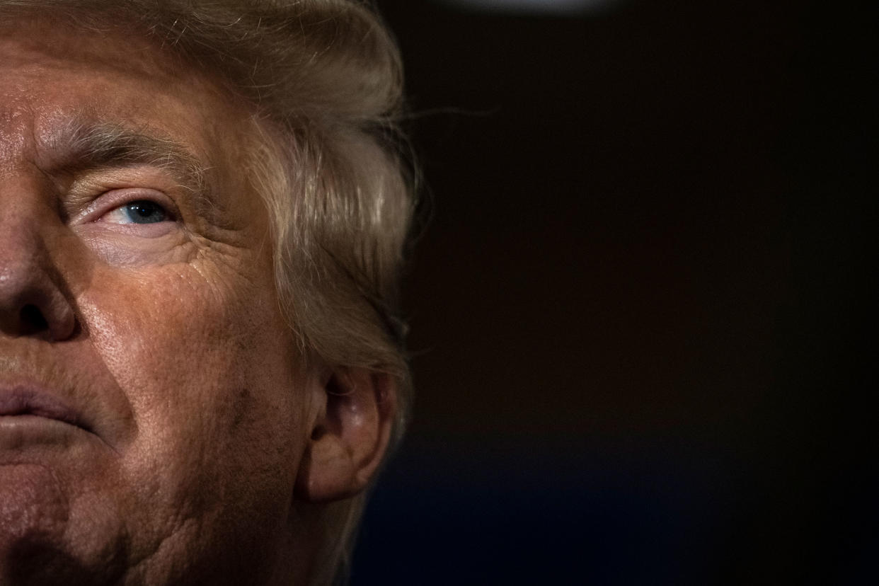 Former President Donald Trump speaks during the America First Agenda Summit, at the Marriott Marquis hotel in Washington, on July 26, 2022.