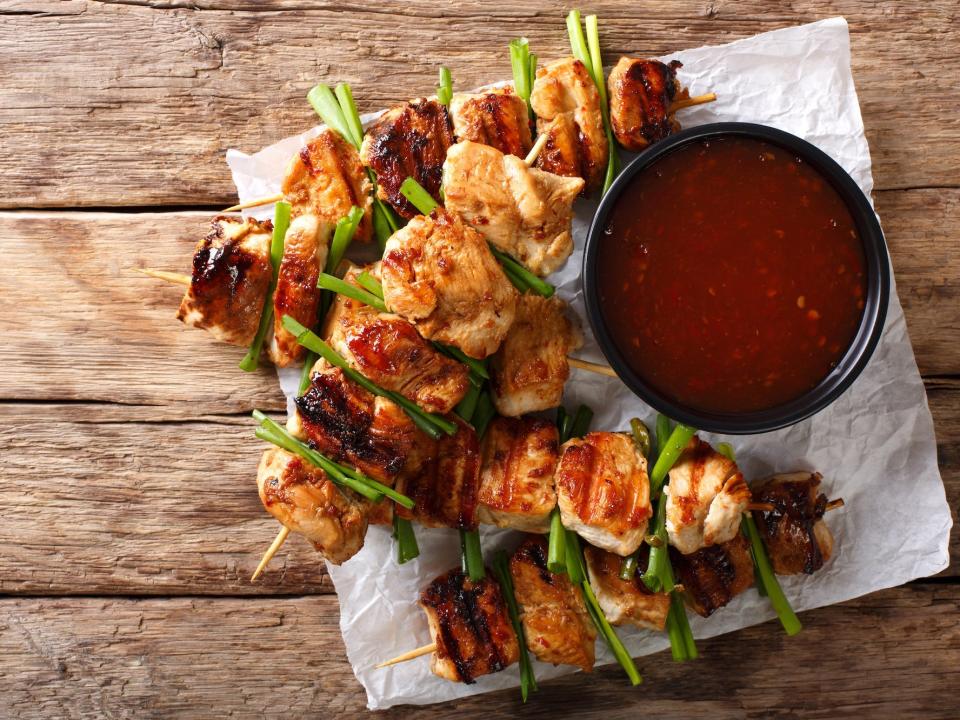 korean chicken skewers