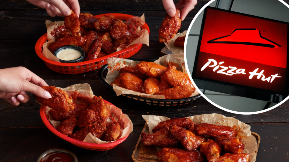 Snap up wings from Pizza Hut for $1 this week. (Source: Supplied/Getty)