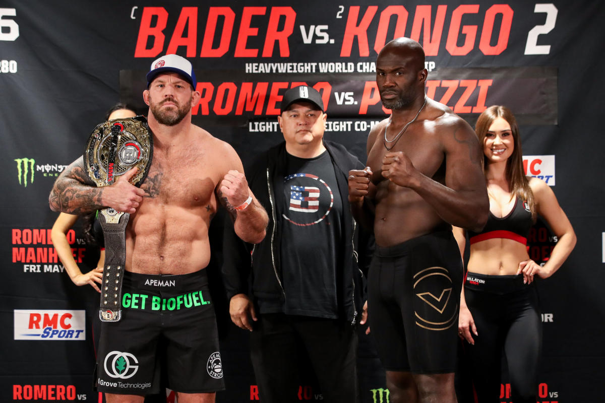 Bellator 280 results Ryan Bader grinds out Cheick Kongo with wrestling to retain heavyweight title