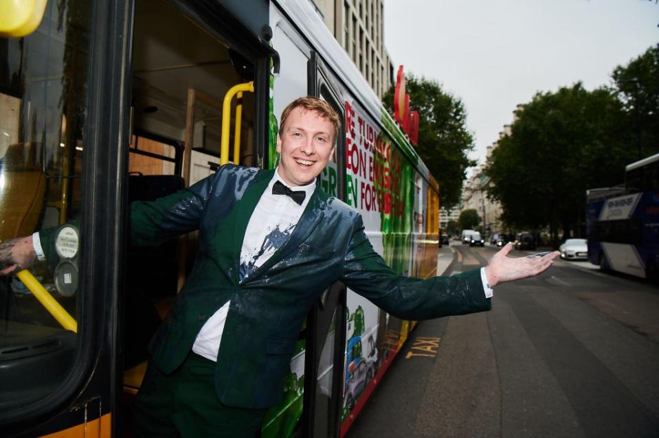 Lycett showed an advert outside of Shell’s offices as part of a documentary on the firm. (Rob Parfitt/Channel 4/PA) (PA)