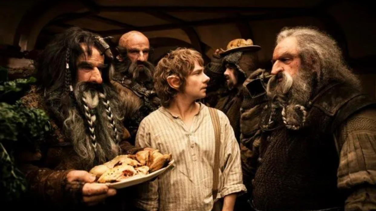  Bilbo and Dwarves from The Hobbit: An Unexpected Journey. 