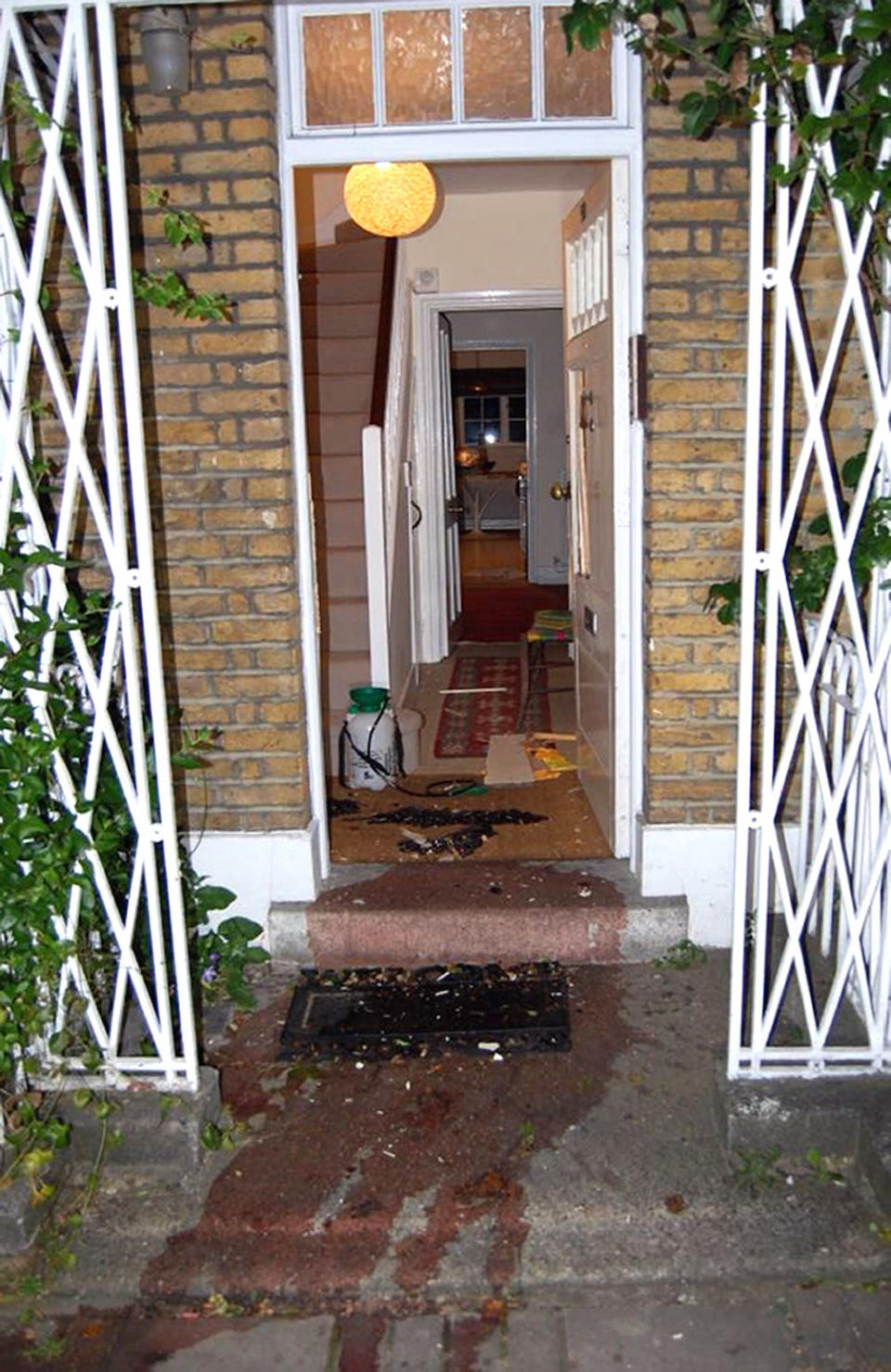 Pig’s blood was spilt over the doorstep (Picture: PA)