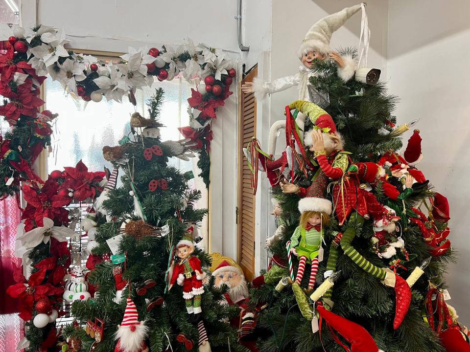 Christmas trees in A Christmas Shoppe in downtown Wilmington stay decorated all year long.