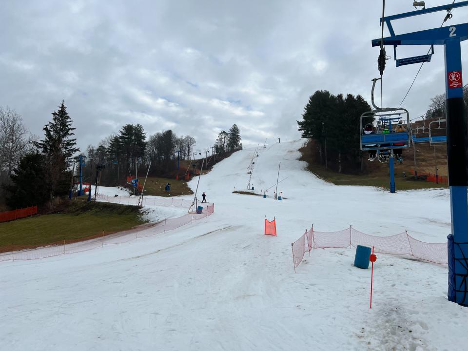 Thunder Ridge, which is located in Patterson, is a blend of beginner terrain and short steeps, including The Face, which is pictured here in late December 2021.