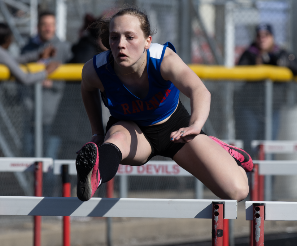 Ravenna's Avonlea Jefferson shown competing at last week's Don Faix Invitational.