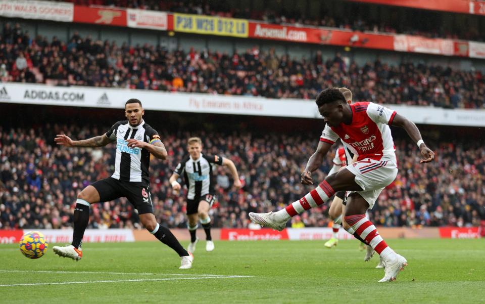 Bukayo Saka - Arsenal ease to dominant win over ineffective and winless Newcastle - GETTY IMAGES