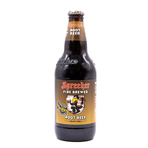 Sprecher Root Beer, Fire-Brewed Craft Soda, Glass Bottle, 16oz, 12 Pack