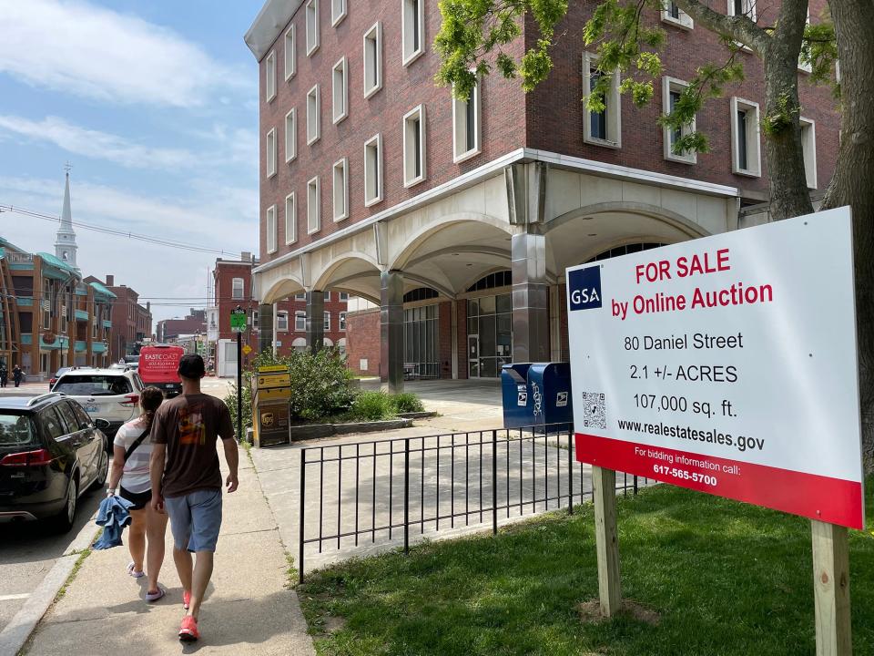 The Thomas J. McIntyre federal building on Daniel Street in Portsmouth is set to be sold at auction.