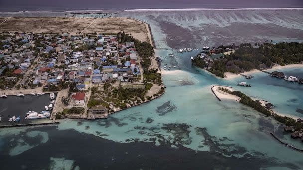 PHOTO: A view of Hulhulmale Island, which is connected to the capital Male to prevent the sea level increase, in Male, Maldives, which is one of the countries most threatened by the sea level increase due to global warming, June 28, 2022.  (Anadolu Agency via Getty Images)