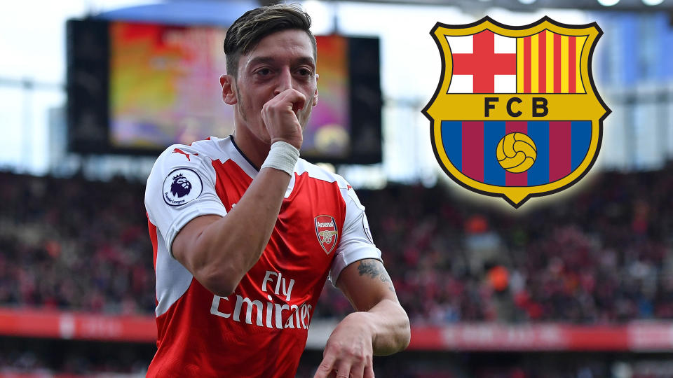 Mesut Ozil has been linked with Barcelona in the press.