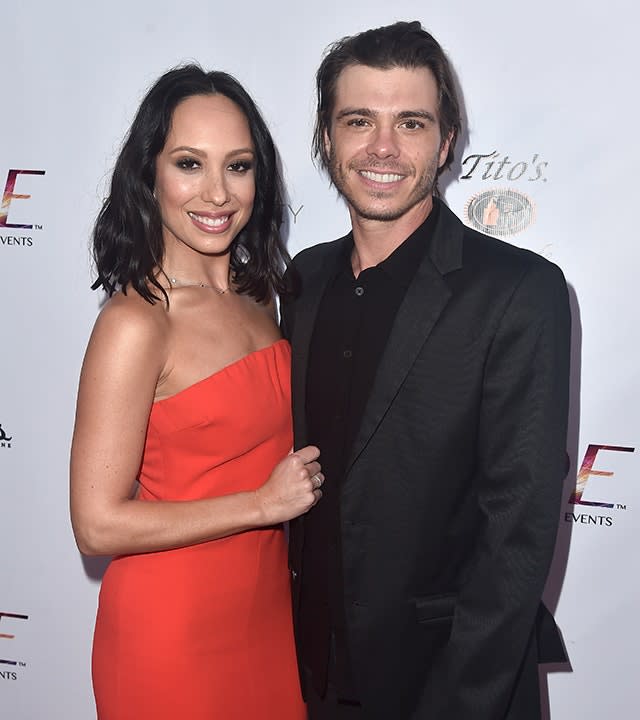 Cherly Burke and Matthew Lawrence posing together