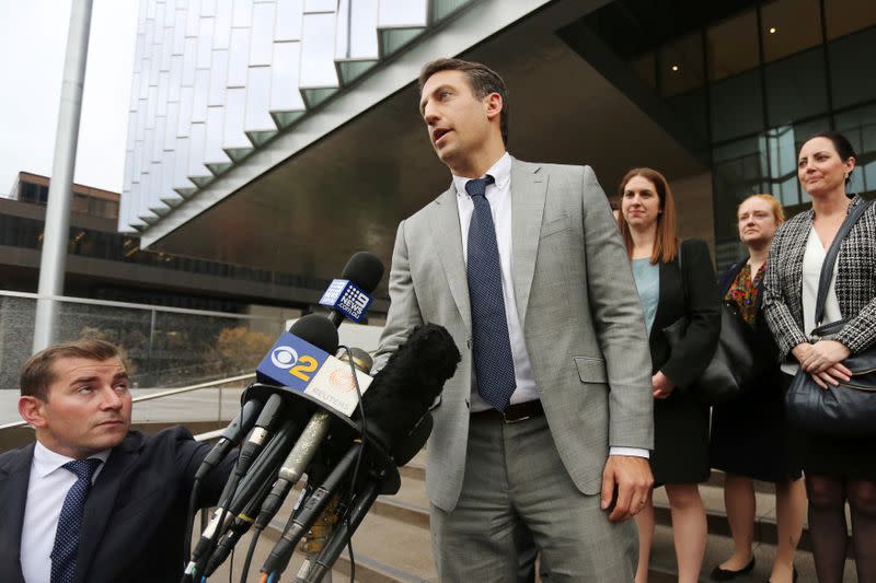 Defendant Attorney Alex Spiro speaks to reporters after a U.S. District Court jury found Tesla Inc chief executive Elon Musk not liable for defamation damages, in Los Angeles
