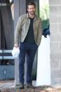 <p>Ryan Reynolds is seen filming a scene from his upcoming Netflix film <em>The Adam Project</em> on Monday in Vancouver, Canada. </p>