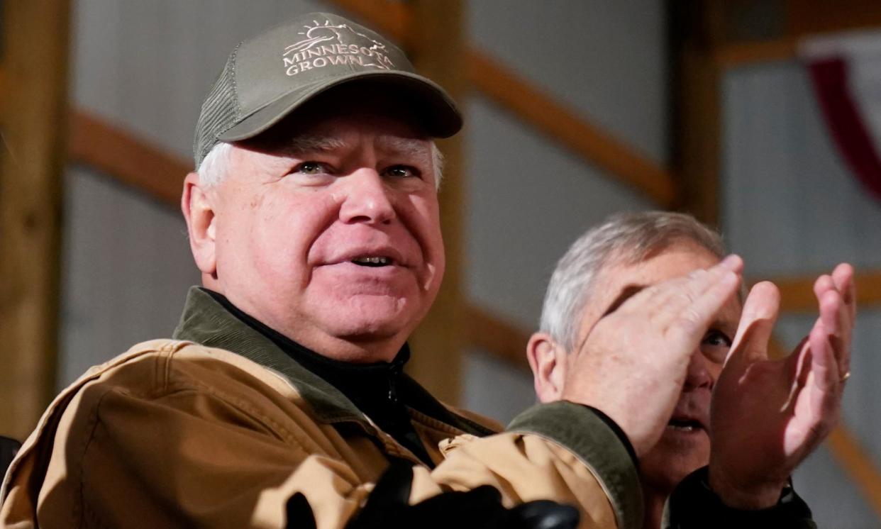 <span>Governor Tim Walz signed one of the country’s strongest green energy bills into law last year.</span><span>Photograph: Andrew Harnik/AP</span>