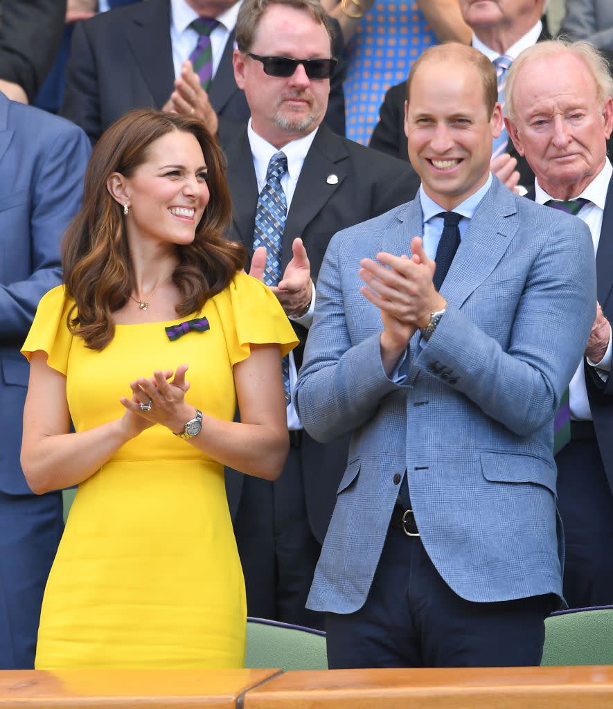 The royal couple laugh and clap at Wimbledon.
