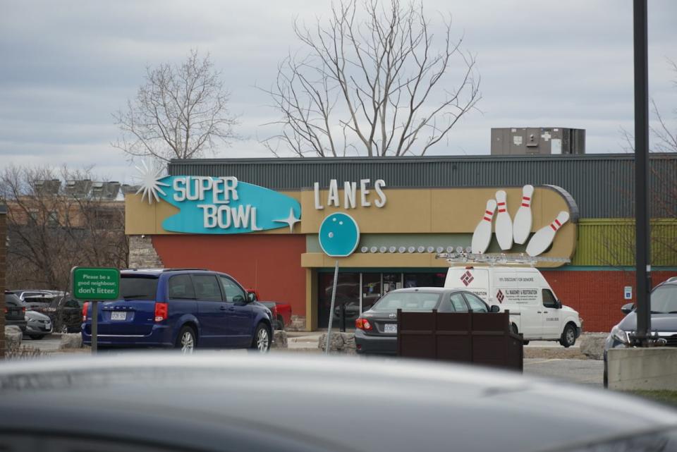 The exterior of Super Bowl Lanes in Windsor, north of the Forest Glade area, in April 2022.