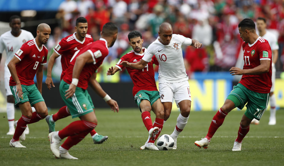 <p>Morocco queue up to cut off Joao Mario </p>