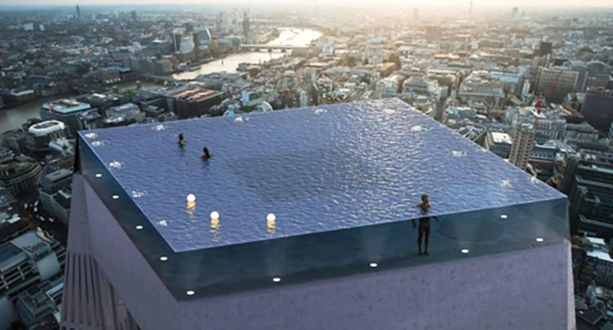 Plans for a 360-degree infinity pool have left the internet cold. [Photo: Compass Pools]