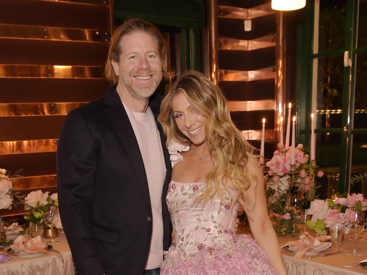 Rebecca Hessel Cohen and Todd Cohen attend a Festive dinner to celebrate the opening of the first LoveShackFancy London store on Westbourne Grove at Casa Cruz on 2 December 2022 in London, England (Antony Jones/Getty Images for LoveShackFancy) (Getty Images for LoveShackFancy)