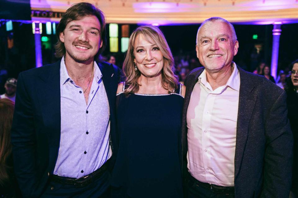 <p>John Shearer/Getty</p> Morgan Wallen, Lesli Wallen and Tommy Wallen attend the 15th Annual Academy of Country Music Honors on August 24, 2022 in Nashville, Tennessee.