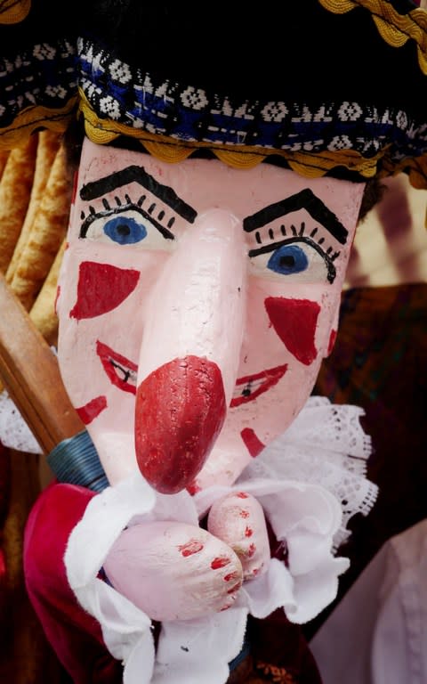 Punch, whose origins lie in the 16th century Italian commedia dell'arte character Pulcinella - Credit: Mark Pinder