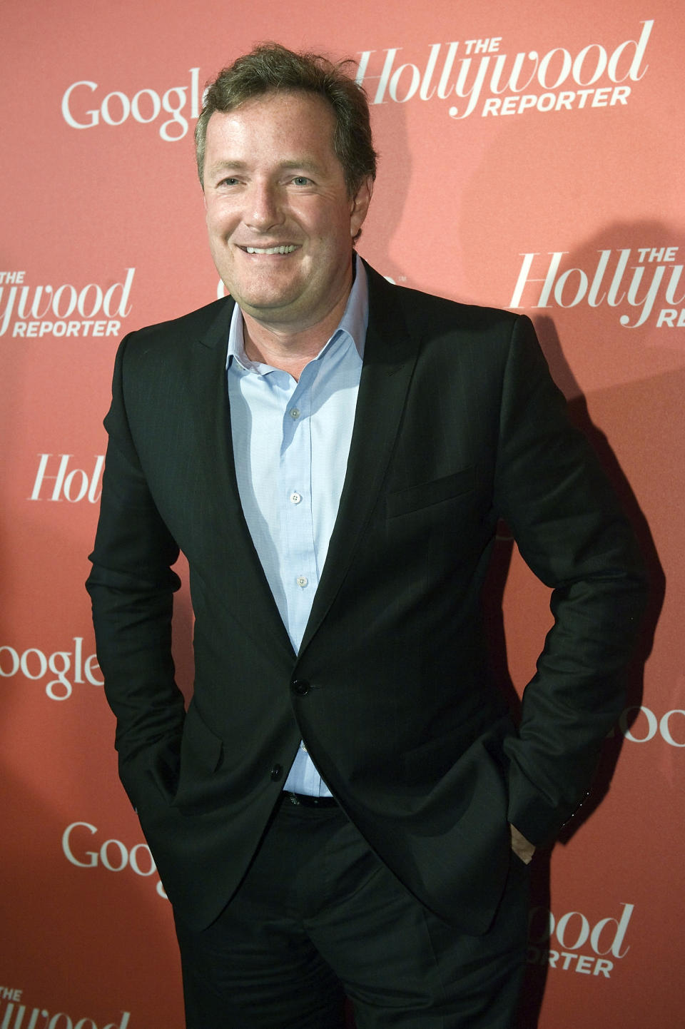 Piers Morgan of CNN arrives for a party thrown by Google and the Hollywood Reporter, on the eve of the annual White House Correspondents' Association Dinner, at the W Hotel in Washington, April 27, 2012.  REUTERS/Jonathan Ernst  (UNITED STATES - Tags: ENTERTAINMENT MEDIA POLITICS)