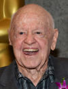 BEVERLY HILLS, CA - JULY 09: Actor Mickey Rooney arrives at The Academy of Motion Pictures Arts and Science's "The Last 70mm Film Festival" Screening Of "It's A Mad, Mad, Mad, Mad World" at AMPAS Samuel Goldwyn Theater on July 9, 2012 in Beverly Hills, California. (Photo by Michael Buckner/Getty Images)