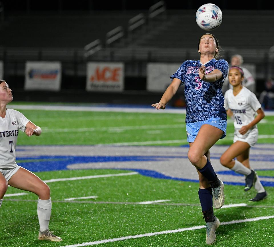 The Riverview Rams celebrated their 2-1 come-from-behind victory over the North Port Bobcats in the Class 7A-District 8 final Wednesday night at The Preserve in North Port.