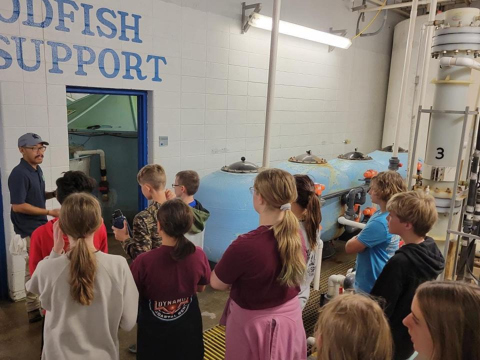 Flour Bluff ISD OCEANS Program students regularly take field trips, including to the Texas Parks & Wildlife Department CCA Marine Development Center during the 2023-24 school year.