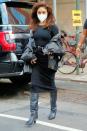 <p>Vanessa Hudgens is seen in an all-black ensemble as she makes her way to the set of Lin-Manuel Miranda’s directorial debut <i>Tick, Tick...BOOM! </i>on Tuesday in N.Y.C. </p>