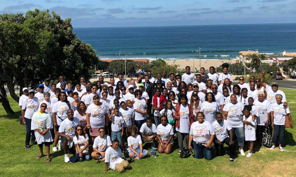 Image: A Bruce family reunion in Bruce's Beach in 2018  (Courtesy Bruce Family)