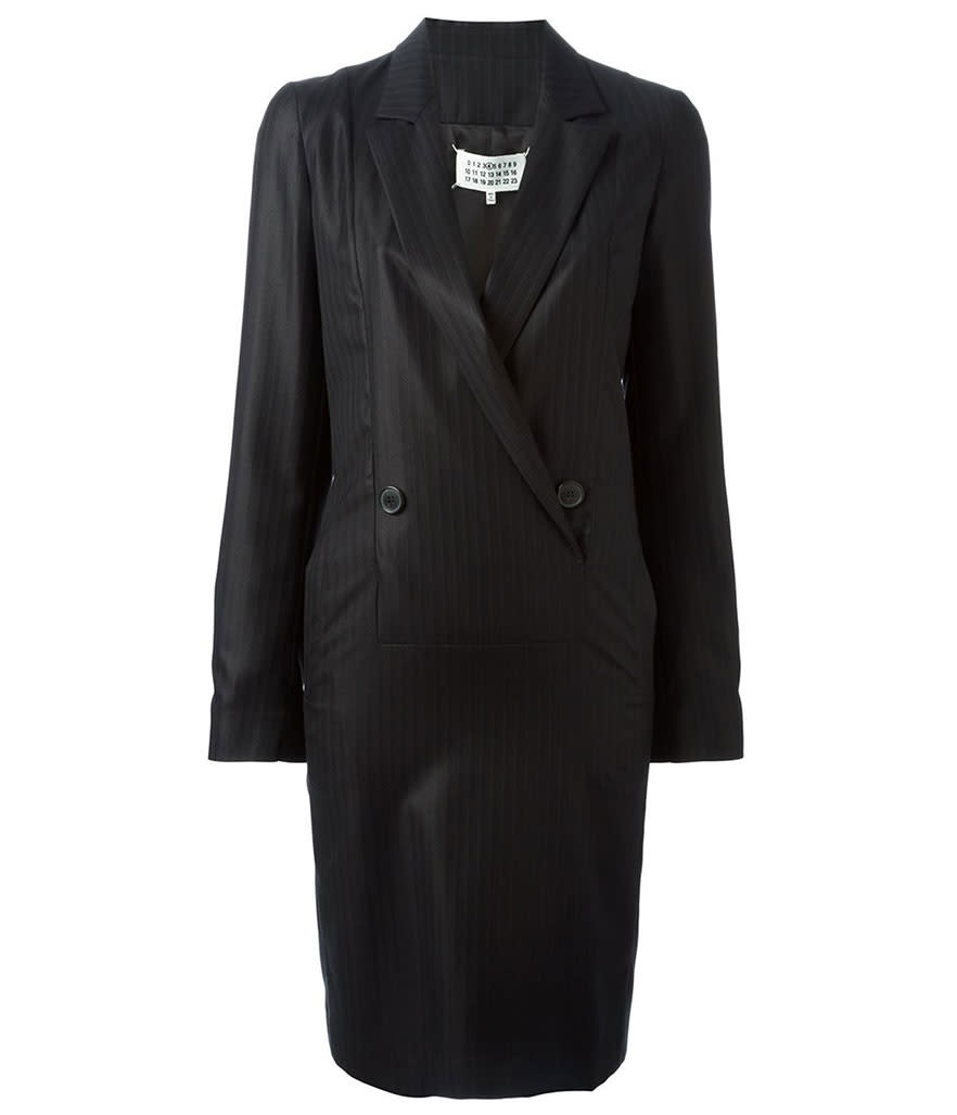 <p>Masion Margiela Pinstriped Tuxedo Dress, $887, <a rel="nofollow noopener" href="http://www.farfetch.com/shopping/women/maison-margiela-pinstriped-tuxedo-dress-item-10855637.aspx?storeid=9341&ffref=lp_21_1_" target="_blank" data-ylk="slk:farfetch.com;elm:context_link;itc:0;sec:content-canvas" class="link ">farfetch.com</a></p>