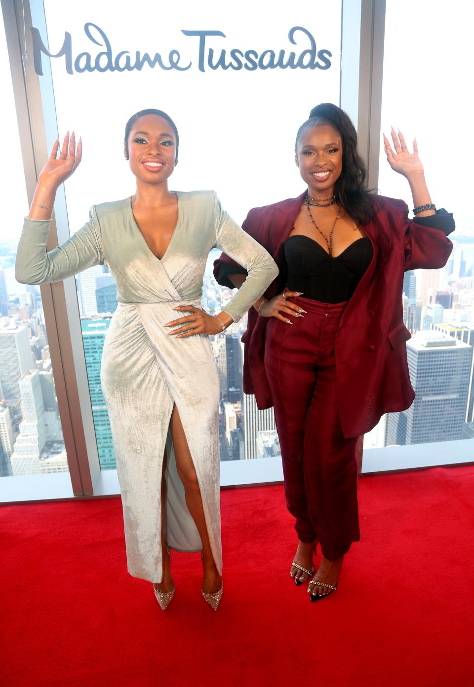 Jennifer Hudson celebrates the reveal of her wax figure, which is now featured at Madame Tussauds New York. - Credit: Madame Tussauds/ MEGA