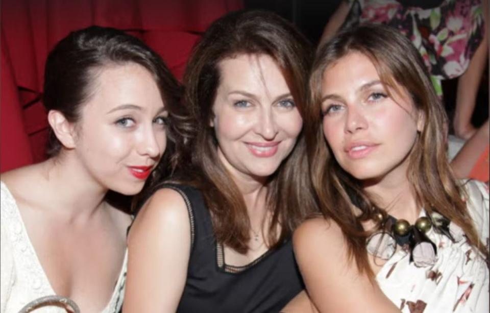 Elena Zhukova (centre),with her daughters Katya Zhukova (left) and Darya Zhukova (right) (Billy Farrell Agency/Shutterstock)