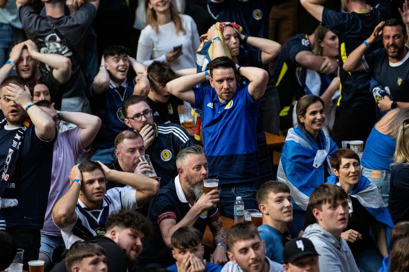 Scotland fans at the Merchant Square.