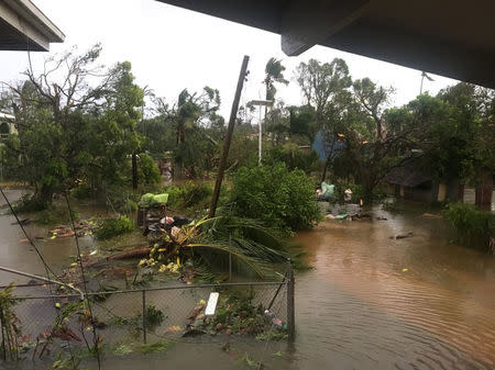 The aftermath of cyclone Gita is seen in Nuku'alofa, Tonga, February 13, 2018 in this picture obtained from social media. Twitter Virginie Dourlet/via REUTERS THIS IMAGE HAS BEEN SUPPLIED BY A THIRD PARTY. MANDATORY CREDIT. NO RESALES. NO ARCHIVES