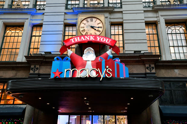 <p>The "Give, Love, Believe" display at Macy's. Photo: Eugene Gologursky/Getty Images for Macy's</p>