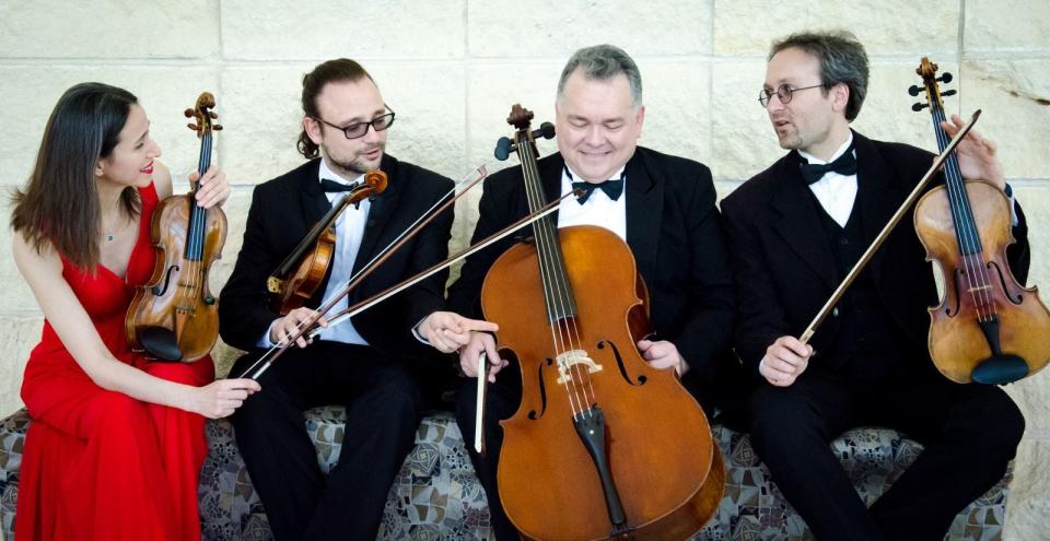 The Harrington String Quartet will see if they can find harmony between political science and music in the final concert of its 2022-23 season. The quartet includes Rossitza Goza, violin, Evgeny Zvonnikov, violin; Vesselin Todorov, viola; and Emmanuel Lopez, cello. Each are lecturers in the School of Music, and Lopez also is a Periman Distinguished Artist.