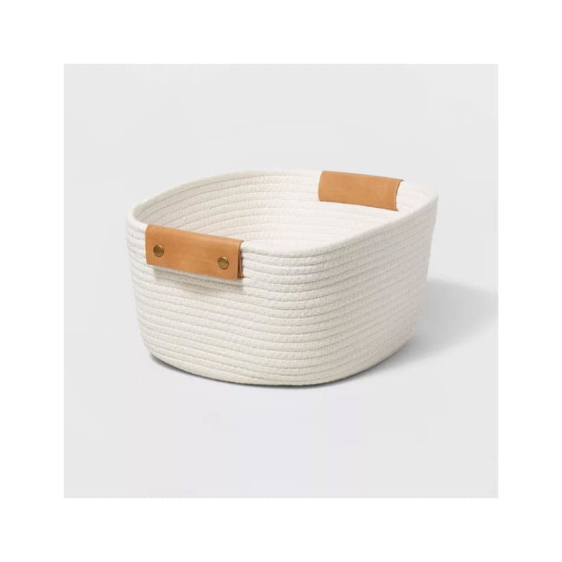 Brightroom Decorative Coiled Rope Tapered Basket