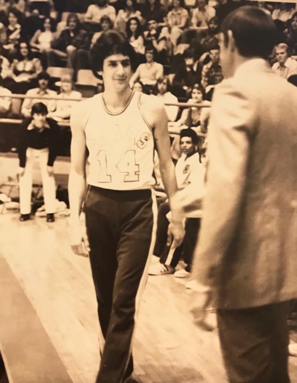 Coach Bill Thomas, right, gave Andy Newton a scholarship to play basketball in fall 1971 at what is now Missouri State University.