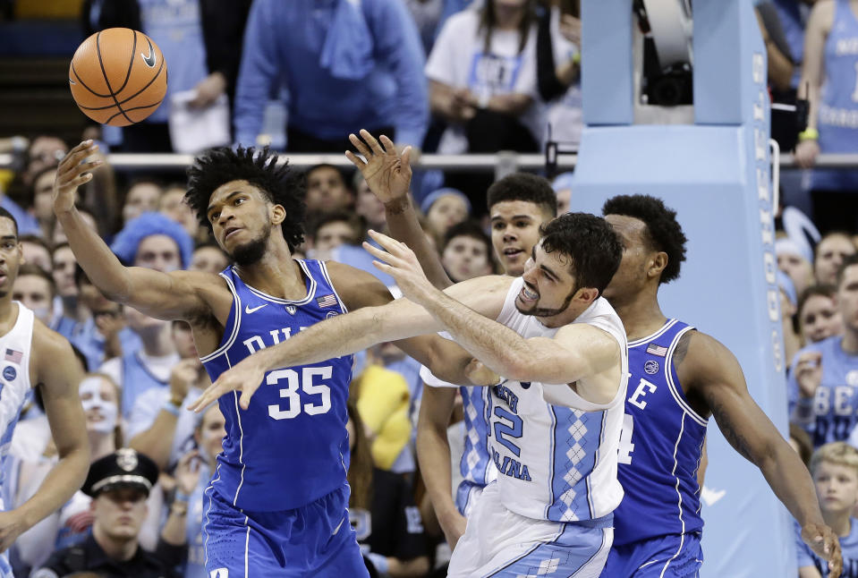 Bagley is a great rebounder, collecting 11.4 boards per game in 33 minutes. (AP)