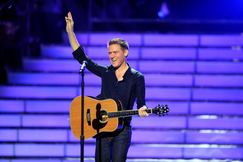 Bryan Adams performs on stage during the grand finale of "American Idol" Season 7.