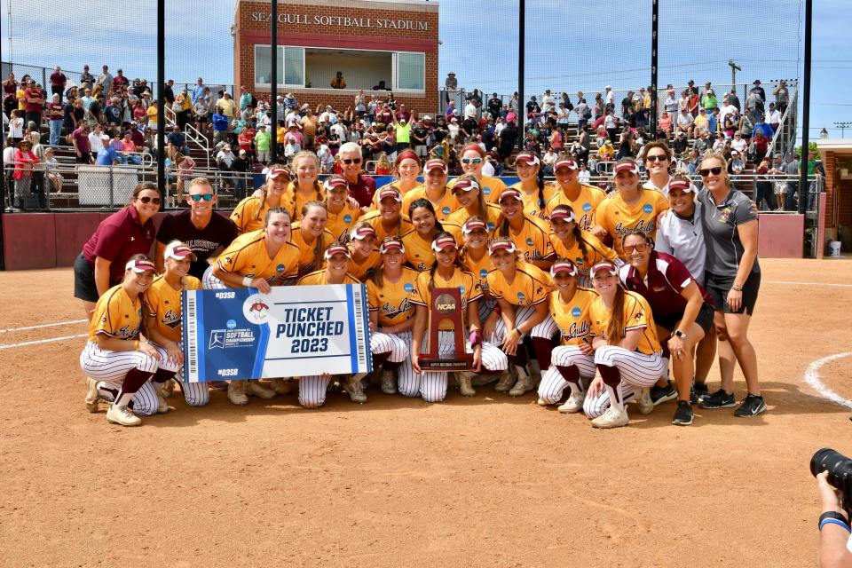 The 2023 Salisbury University Softball team won a three-game series in the Super Regionals against Lebanon Valley to clinch a spot in the NCAA Championships