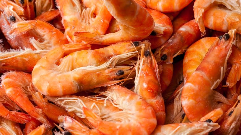 several stacked shrimp