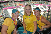 Anastasia Rodionova - "Watching basketball AUS vs BRA with Sam and @caseydellaqua"