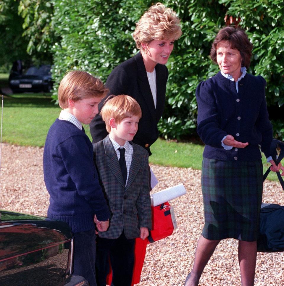 Diana, Princess of Wales, taking her sons to Ludgrove