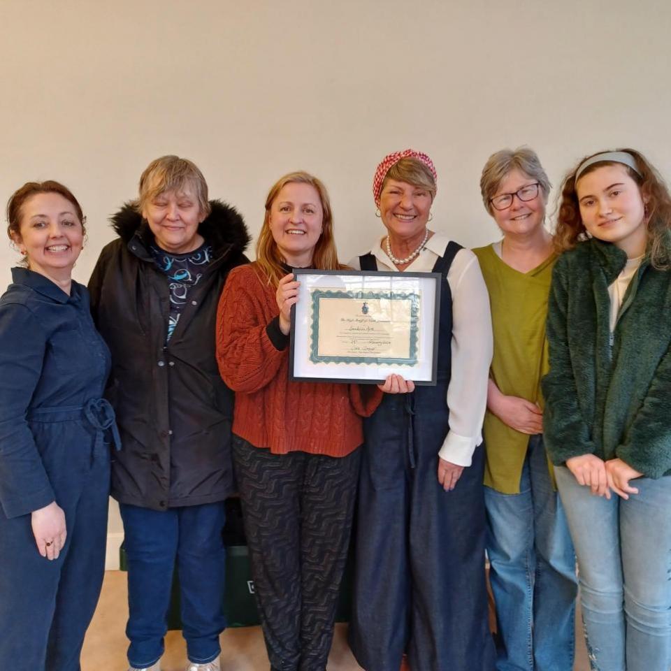 York Press: Participants in one of Dandelion Arts sessions with Katie Matthews and one of the group's associate artists Emma Wilson (l)