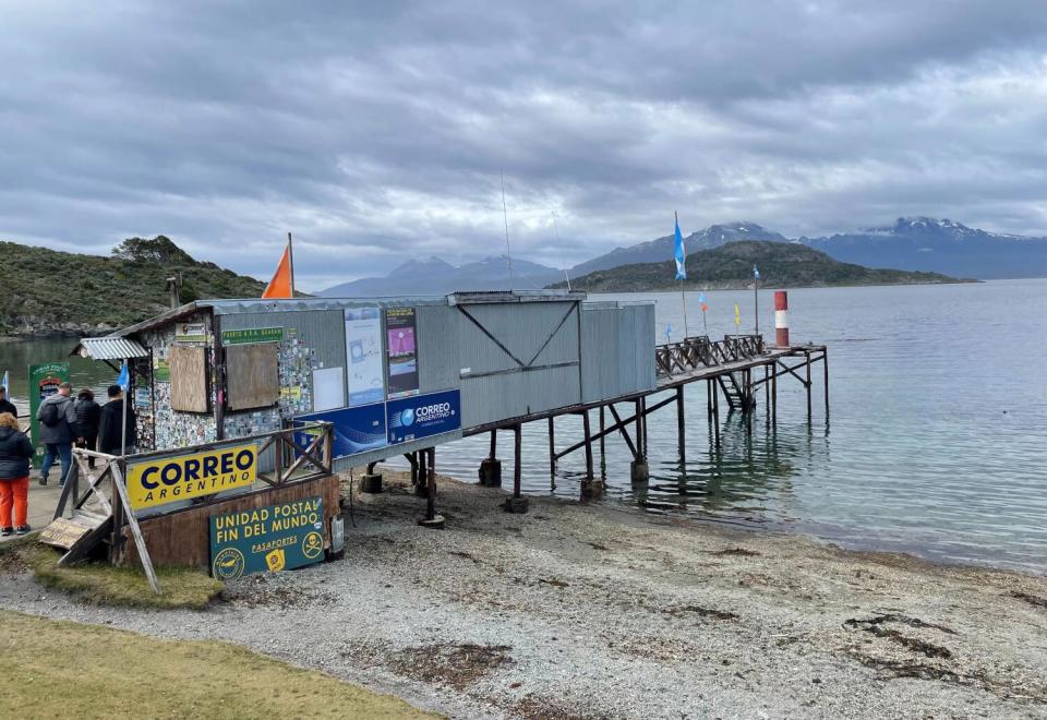 A post office on a shore in Patagonia.