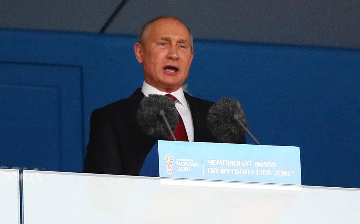 Vladimir Putin has been accused of using the World Cup to bury bad news - UPI / Barcroft Media